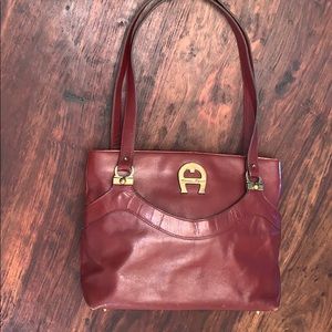 Etienne Aigner Oxblood large Purse/Satchel